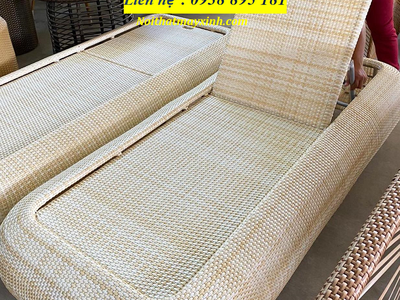 Ghế nằm bể bơi mây nhựa cao cấp 5