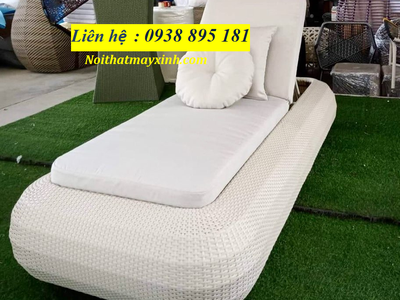 Ghế nằm bể bơi mây nhựa cao cấp 6
