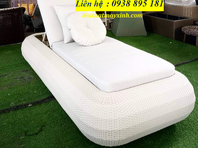 Ghế nằm bể bơi mây nhựa cao cấp 7