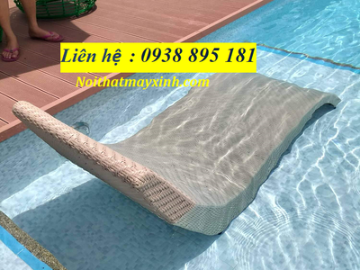 Ghế nằm bể bơi mây nhựa cao cấp 8