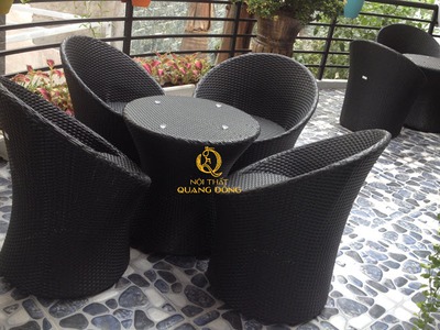 Top những sản phẩm bàn ghế cafe từ chất liệu mây nhựa giá rẻ 5