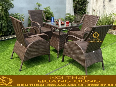 Top những sản phẩm bàn ghế cafe từ chất liệu mây nhựa giá rẻ 6