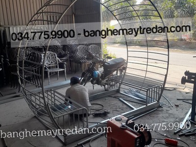 Bàn ghế mây tre đan mái vòm decor ngoài trời cao cấp 1