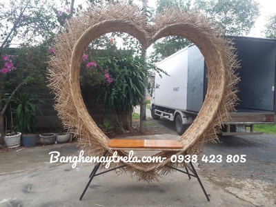 Trái tim mây tre đan tự nhiên 3