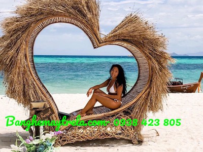 Trái tim mây tre đan tự nhiên 5