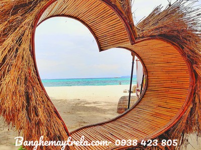 Trái tim mây tre đan tự nhiên 8