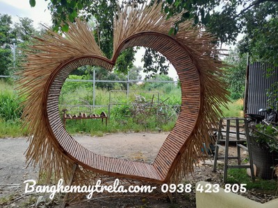 Trái tim mây tre đan tự nhiên 10