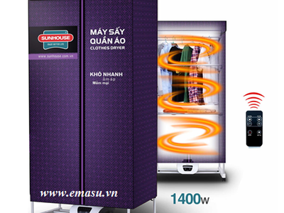Cấu tạo của máy sấy quần áo Sunhouse SHD2707 bao gồm 6 thanh dẹt, 15 thanh dài để làm khung 0