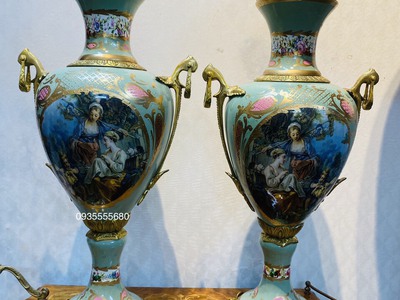 Giao lưu đôi bình đồng gốm cổ 0