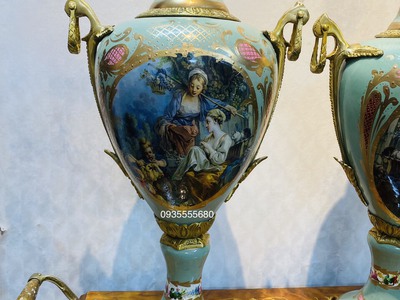 Giao lưu đôi bình đồng gốm cổ 1