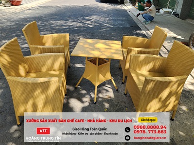 Sóc Trăng  Bàn ghế nhựa giả mây giá rẻ cho quán cafe, nhà hàng 0