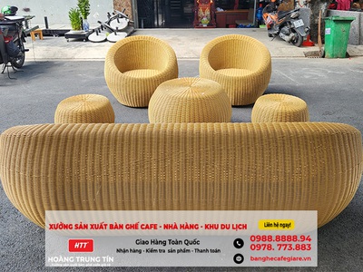 Sóc Trăng  Bàn ghế nhựa giả mây giá rẻ cho quán cafe, nhà hàng 3