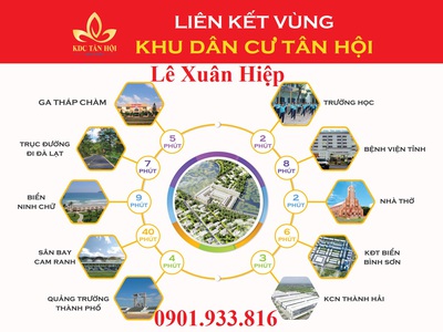Bán nhanh lô đất tại kdc tân hội tại ninh thuận chiết khấu lên đến 7 giá chỉ 11tr/m2 2