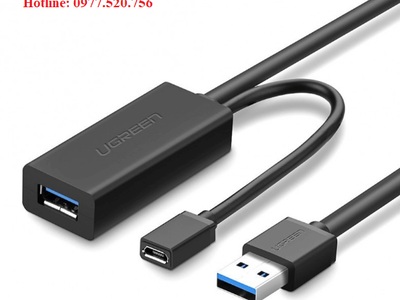 Dây cáp USB 3.0 nối dài 10m cao cấp Ugreen 20287 có chíp khuếch đại có tại 676 Ngô Gia Tự Hải Phòng 2