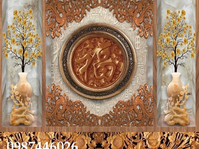 Gạch tranh ốp tường phòng thờ HP933 2