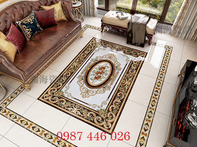 Gạch trang trí thảm gạch nền phòng khách HP973 0