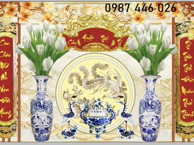 Gạch tranh ốp tường phòng thờ HP933 0