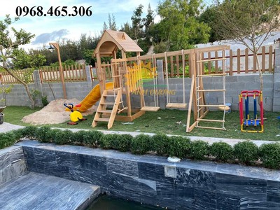 Bộ vận động gỗ liên hoàn dành cho trẻ em 0