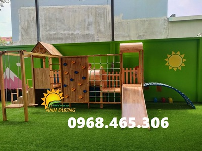 Bộ vận động gỗ liên hoàn dành cho trẻ em 4