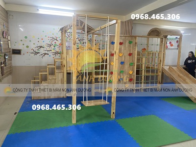 Bộ vận động gỗ liên hoàn dành cho trẻ em 5