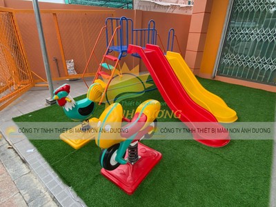 Cầu trượt trẻ em 2 máng trượt ,cầu trượt khu vui chơi 2