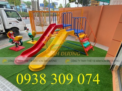 Cầu trượt trẻ em 2 máng trượt ,cầu trượt khu vui chơi 4