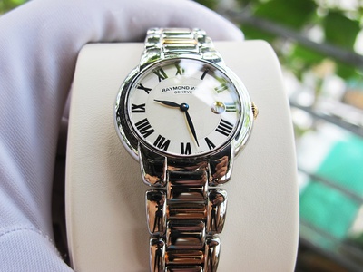 Đồng Hồ Nữ Raymond Weil Jasmine / Kim Nung Xanh - Demi Vàng Hồng 18k - Size 29mm 2