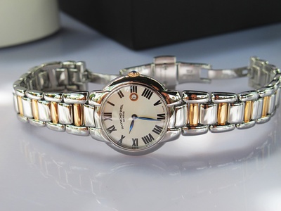 Đồng Hồ Nữ Raymond Weil Jasmine / Kim Nung Xanh - Demi Vàng Hồng 18k - Size 29mm 11