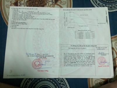 Chính chủ cần bán lô đất tại thôn suối giềng xã tân đức, hàm tân, bình thuận 0