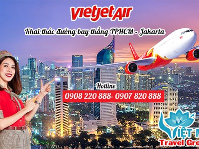 Vietjet Air mở đường bay thẳng từ TP Hồ Chí Minh đi Jakarta 0