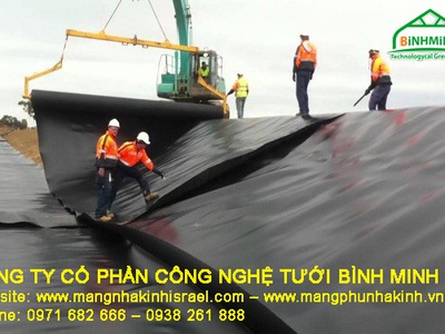 Màng chống thấm HDPE, bạt lót hồ, bạt HDPE nuôi tôm cá,bạt lót hồ Bình Minh, bạt trải hồ 0
