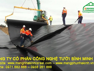 Màng chống thấm HDPE, bạt lót hồ, bạt HDPE nuôi tôm cá,bạt lót hồ Bình Minh, bạt trải hồ 0