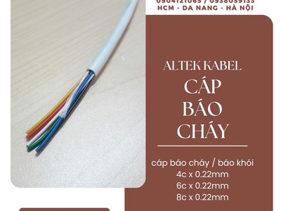 Cáp điều khiển, cáp tín hiệu báo cháy báo khói 4/6/8 lõi x 0.22mm 4