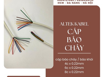 Cáp điều khiển, cáp tín hiệu báo cháy báo khói 4/6/8 lõi x 0.22mm 1