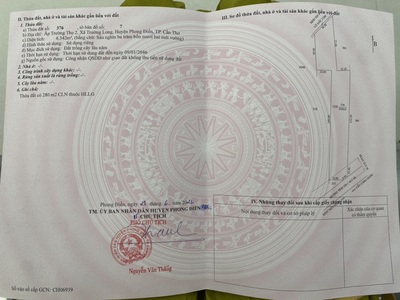 Chính chủ bán lô đất rộng đẹp ở xã trường long, phong điền- mặt tiền ngay lộ đt 926 1