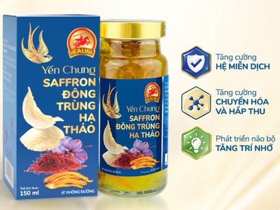 Bán yến chưng Saffron, Đông trùng hạ thảo không đường cho phụ nữ ở TP HCM giá rẻ freeship toàn quốc 0