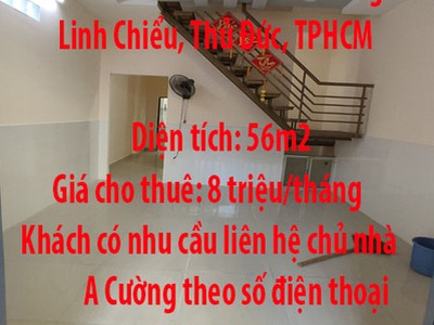 Chính chủ cho thuê nhà đường 10  linh chiểu, thủ đức, tphcm 0