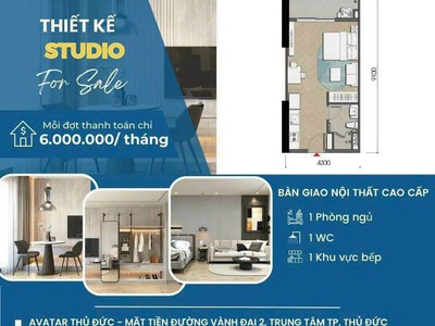 Chung cư cao cấp avatar thủ đức, 2pn 73m2,ký hđ 133 triệu mỗi tháng góp 11 triệu, liên hệ nhận 1