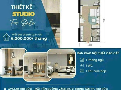 Căn hộ avatar thủ đức mặt tiền vành đai 2 giá 2,079 tỷ căn 2pn 70m2 0
