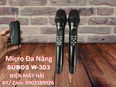 Micro đa năng Subos W-303 hàng cao cấp, chống hú, hát hay, nhẹ tiếng 0