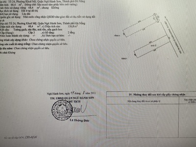 Bán nhà 2tầng kiệt ôtô K50/Hồ Xuân Hương _ Phường Khuê Mỹ 2