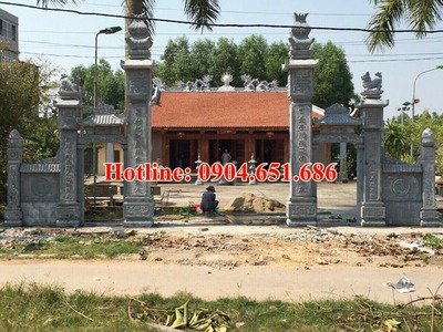 Xây mẫu cổng đá đẹp nhà thờ họ nhà từ đường tại Thái Nguyên, Bắc Kạn 1