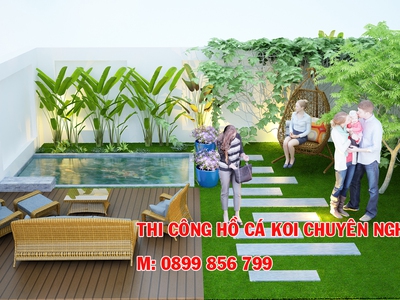 Thiết kế đẹp vn hồ Koi sân vươn hồ bơi thanh hoá 2