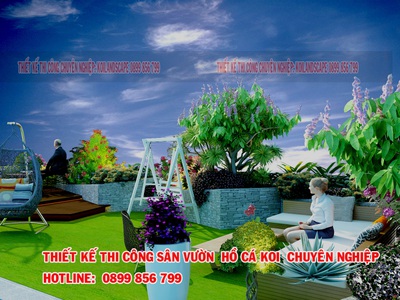 Thiết kế đẹp vn hồ Koi sân vươn hồ bơi thanh hoá 1