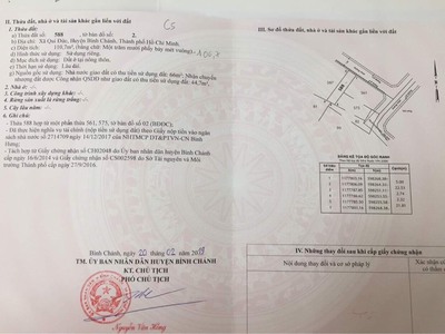 Bán đất mặt tiền quốc lộ 50 có SHR 0