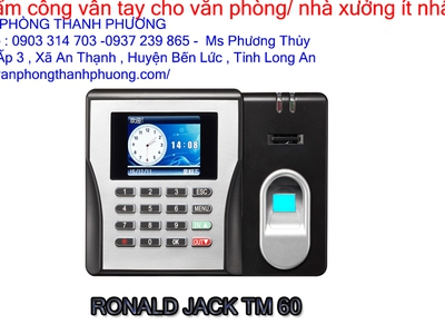 Máy chấm công vân tay Ronald jack TM60 -Máy chấm công cho văn phòng/ nhà xưởng ít nhân viên 0
