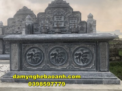 Mộ đôi đá xanh tự nhiên đẹp nhất hiện nay 0