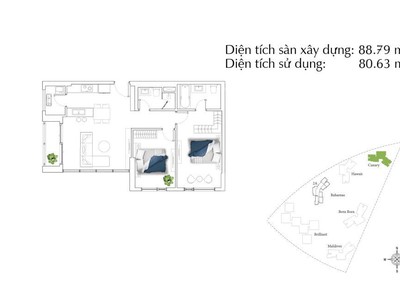 Chính chủ bán căn góc 2pn đảo kim cương - nhà đẹp full nội thất sang trọng view đẹp 4