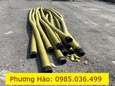 Ống cao su lõi thép bơm xi măng lắp xe bồn phi 114 dài 7 mét 1