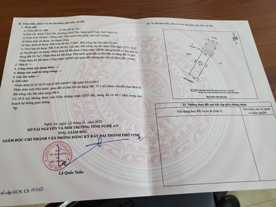Bán đất 86m2 có nhà cấp 4, mặt đường cao xuân huy kéo dài, tp vinh 0